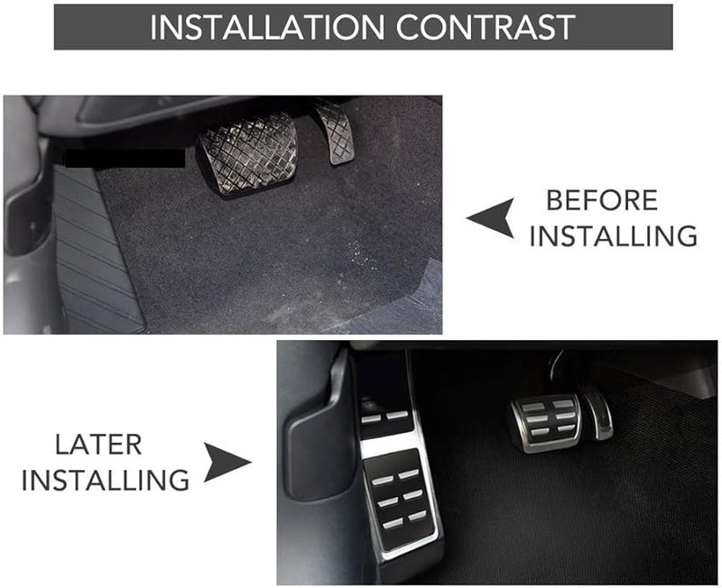Stainless Steel Non Slip Car Foot Pedal Covers 4 Pcs For Audi A6 C6 C7 C8 2004 2022 - Image 3